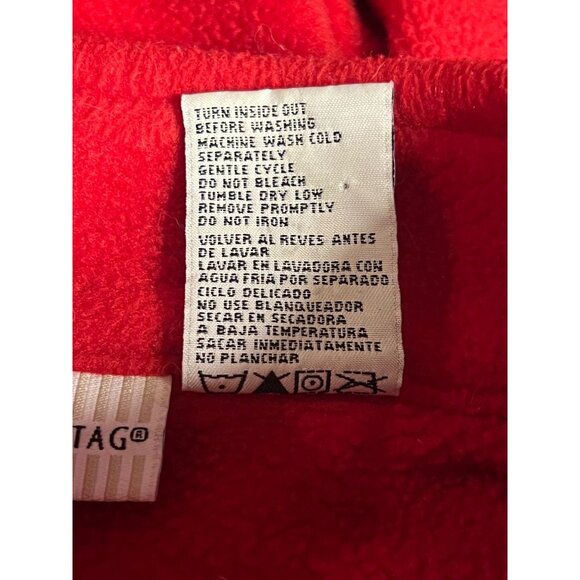 White Stag Women Large Red Christmas Fleece Pullover With Stocking Embroidery 1/ - Picture 15 of 15